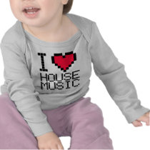 I Love House Music 8Bit T Shirt