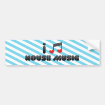 I Love House Music Bumper Sticker
