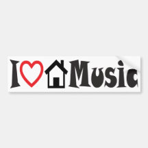 I Love House Music Bumper Sticker