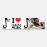 I Love House Music Bumper Sticker