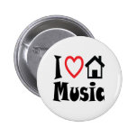 I Love House Music Button