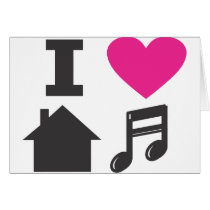 I love house music card