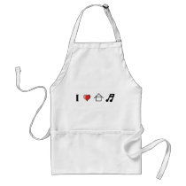 I Love House Music Club Clubbing Aprons