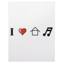 I Love House Music Club Clubbing Personalized Letterhead