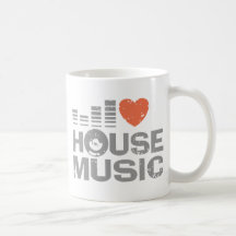 I Love House Music Coffee Mugs