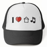 I Love House Music Hats