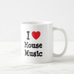 I love House Music heart custom personalized Mugs
