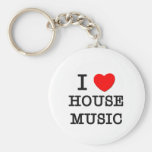 I Love House Music Key Chains