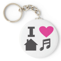 I love house music keychain