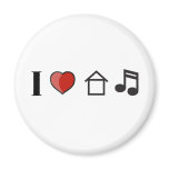 I Love House Music magnets