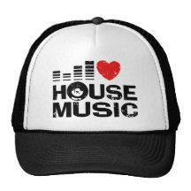 I Love House Music Mesh Hat