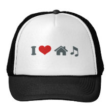 I Love House Music Mesh Hat