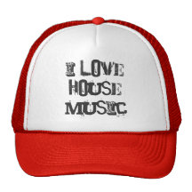 I Love House Music Mesh Hats