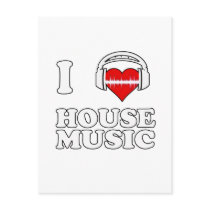 I Love House Music Postcards