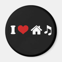 I Love House Music Refrigerator Magnets