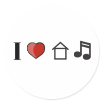 I Love House Music Sticker