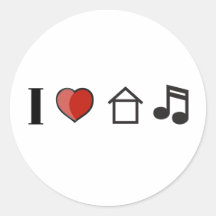 I Love House Music Sticker