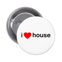 I Love House Pinback Button