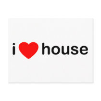 I Love House Postcard