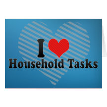 I Love Household Tasks Cards