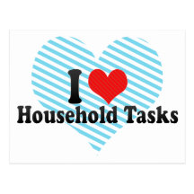 I Love Household Tasks Postcards