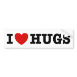 I Love Hugs Bumper Stickers