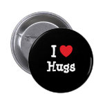 I love Hugs heart custom personalized Pin