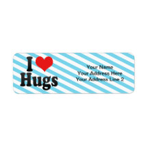I Love Hugs Return Address Labels