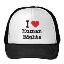 I love Human Rights heart custom personalized Mesh Hats