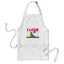 I Love Hummingbirds Apron