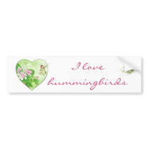 I love Hummingbirds, Bird Collection Bumper Stickers