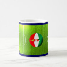 I Love Hungary football soccer flag mug