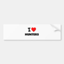 I Love Hunters Bumper Sticker