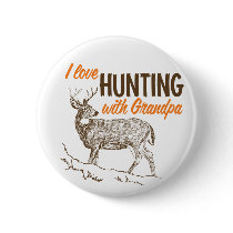 I Love Hunting with Grandpa Pinback Button