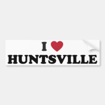 I Love Huntsville Alabama Bumper Sticker