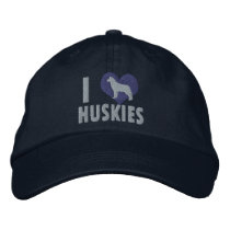I Love Huskies Blue