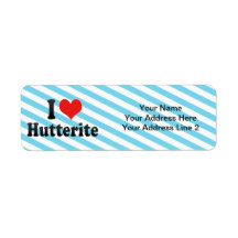 I Love Hutterite Return Address Labels