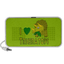 I Love (I Heart) Triceratops Cute Dinosaur Travelling Speaker