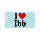 I Love Ibb, Yemen Personalized Address Label