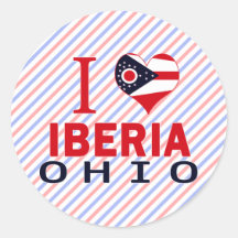 I love Iberia, Ohio Stickers