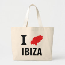 I love Ibiza contour icon Canvas Bags