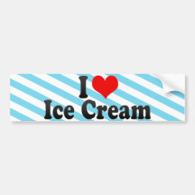 I Love Ice Cream Bumper Stickers
