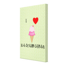 I love ice cream cones gallery wrapped canvas