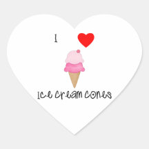 I love ice cream cones sticker