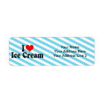 I Love Ice Cream Custom Return Address Labels