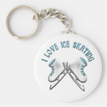 I Love Ice Skating Key Chain