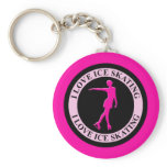 I LOVE ICE SKATING KEYCHAINS