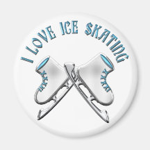 I Love Ice Skating Magnets