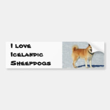 I love Icelandic Sheepdogs Autosticker
