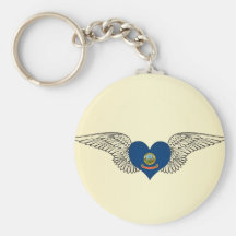 I Love Idaho -wings Keychain